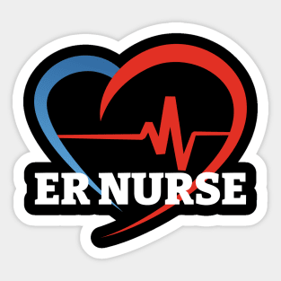 Love ER Nurse Sticker